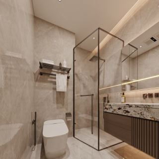 意式二层卫生间特写