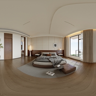 意式轻奢三层_三层主卧室