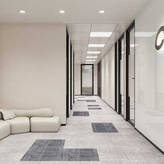 飞机公司前厅走廊