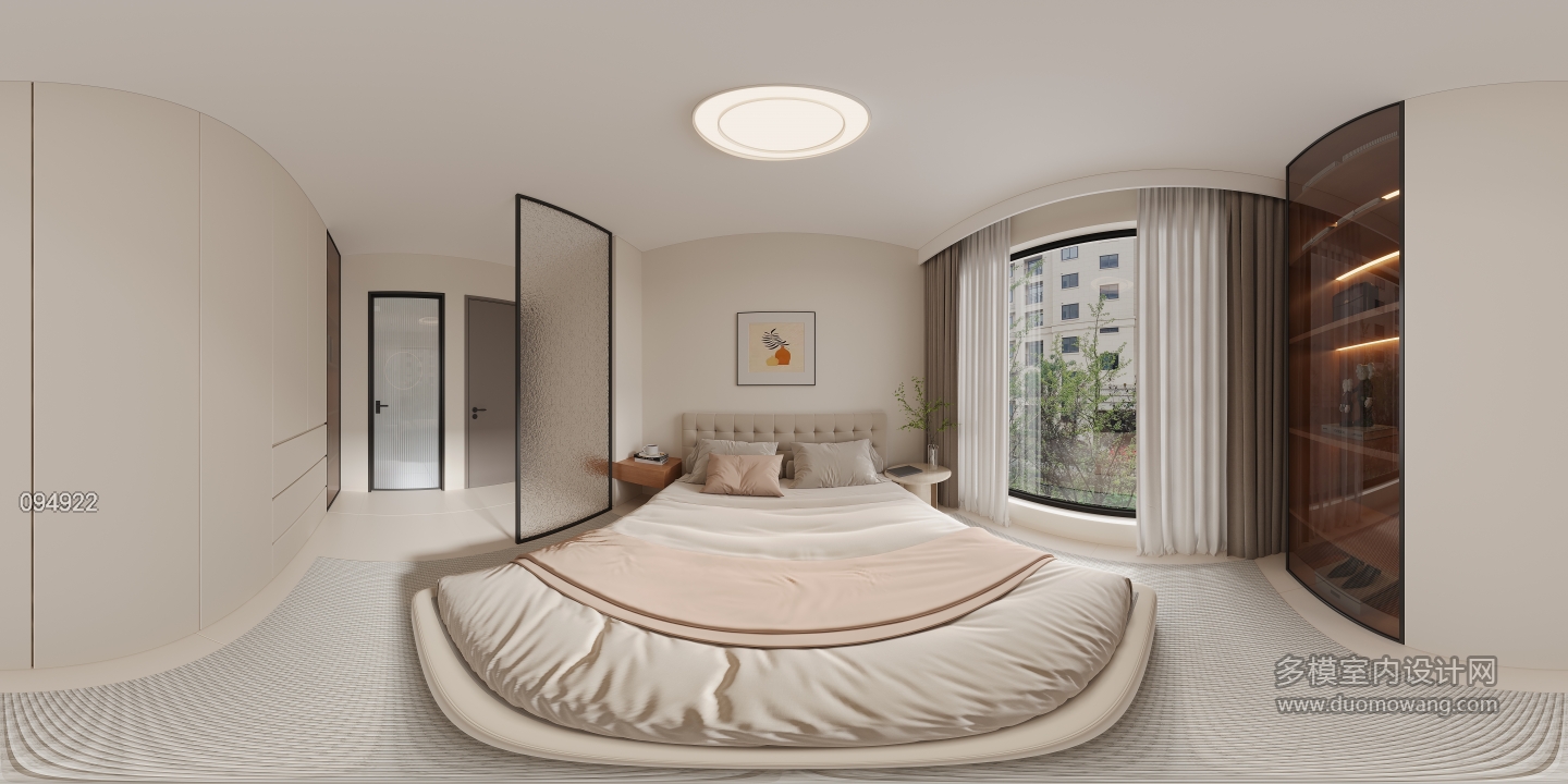现代主卧全景