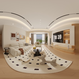 现代客餐厅全景