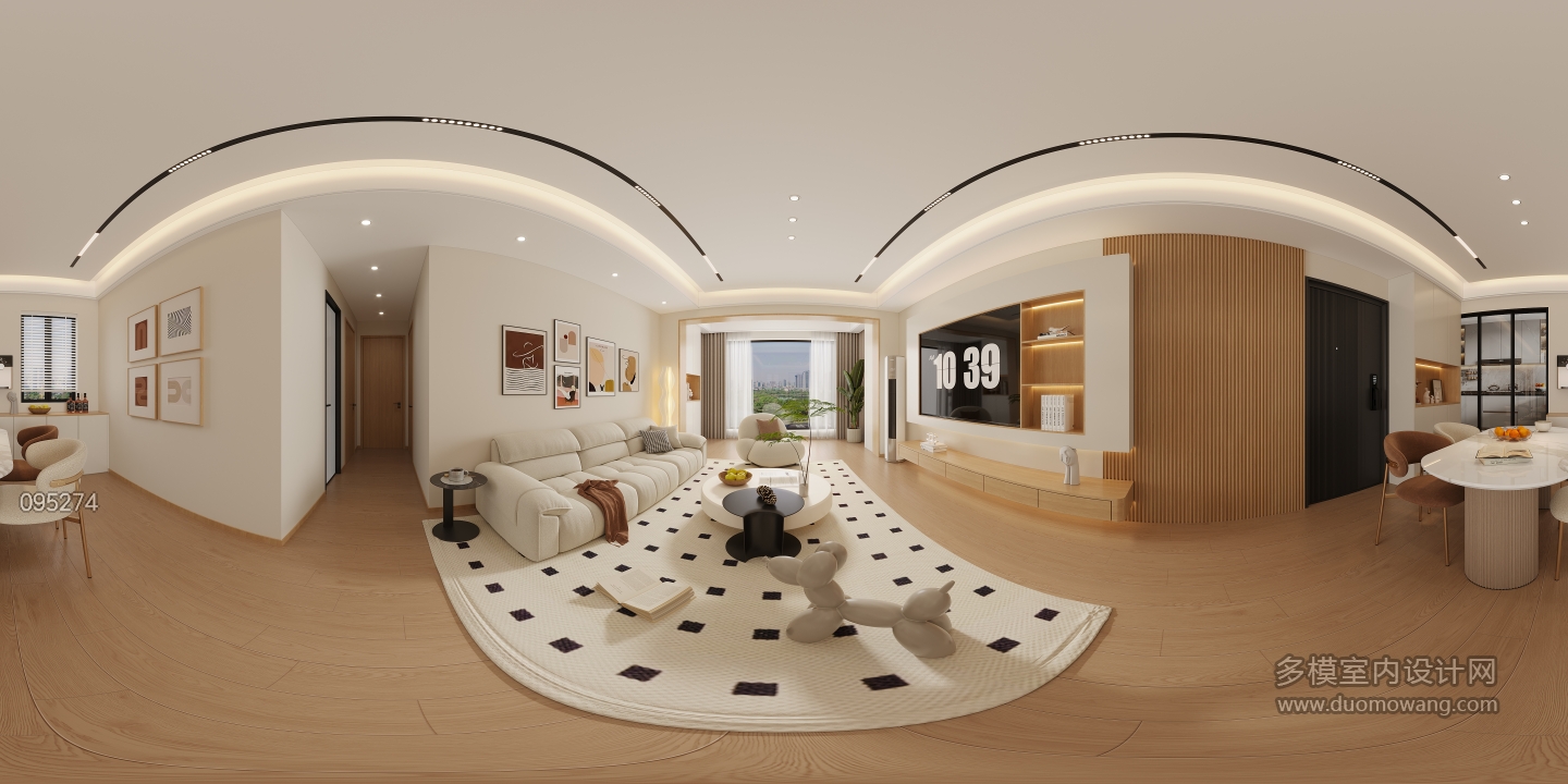 现代客餐厅全景