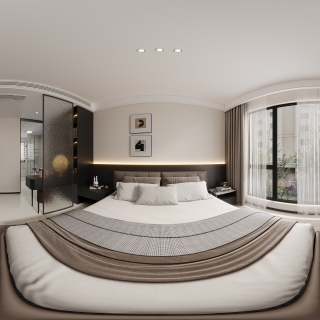 现代主卧全景