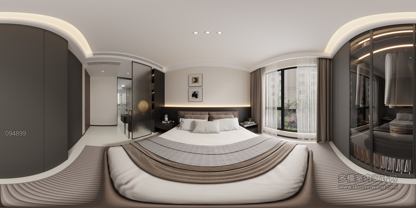 现代主卧全景
