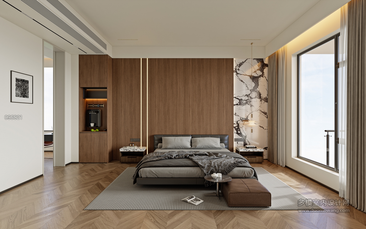 意式轻奢三层_三层主卧室001