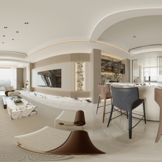 现代轻奢1F客餐厅