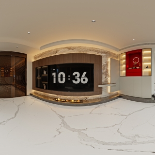 意式轻奢一层_一层客厅