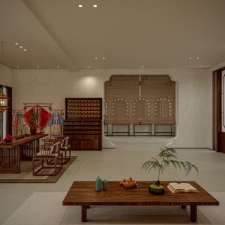 宋式服装店一层大厅静态二