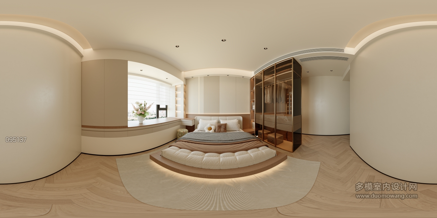 极简奶油主卧