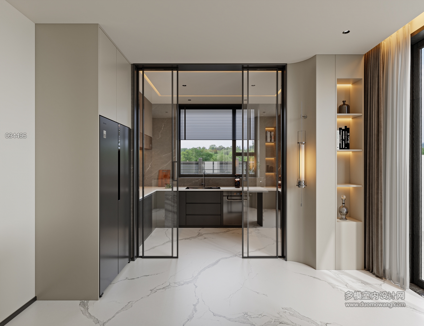 意式轻奢一层_一层厨房001