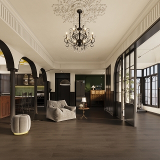 法式复古沙发墙