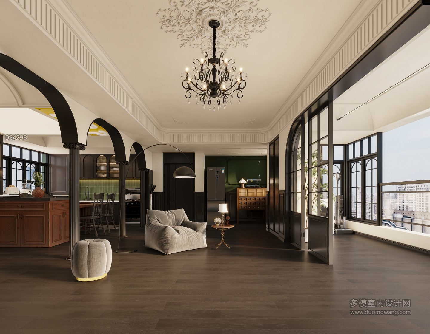 法式复古沙发墙