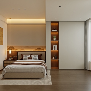 意式轻奢一层_一层长辈房001