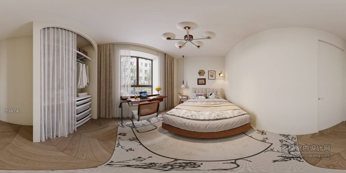 中古奶油次卧全景