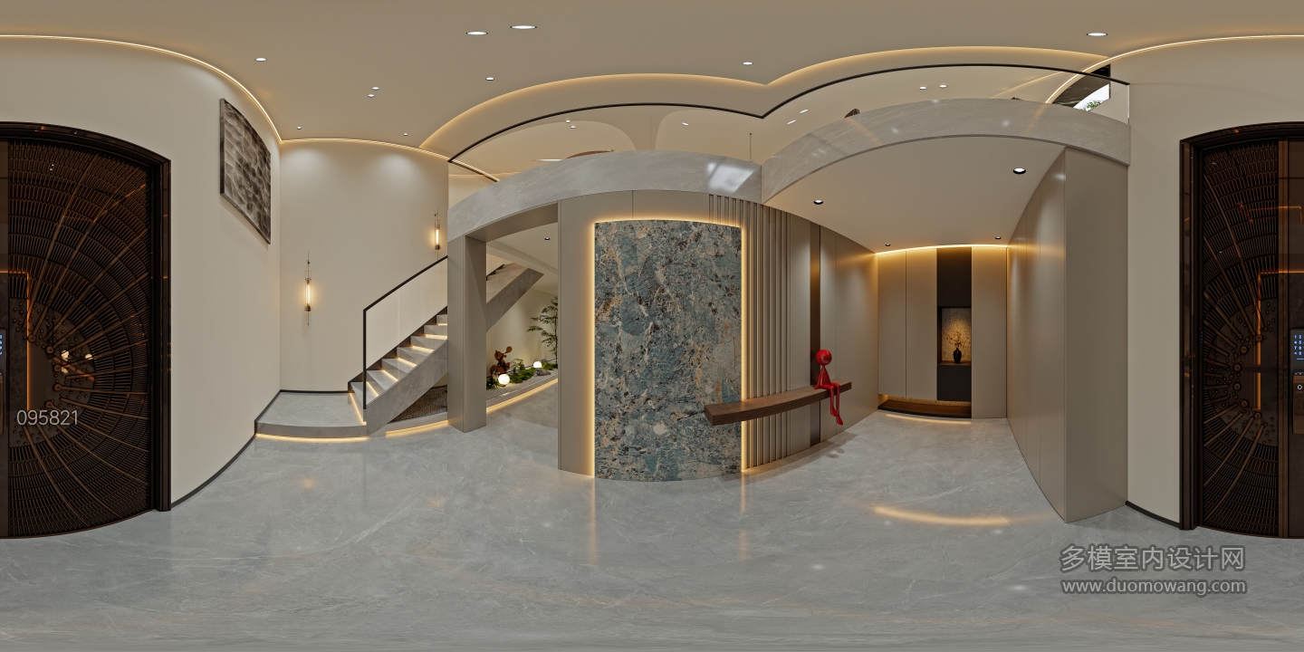 意式轻奢负一层_负一层玄关