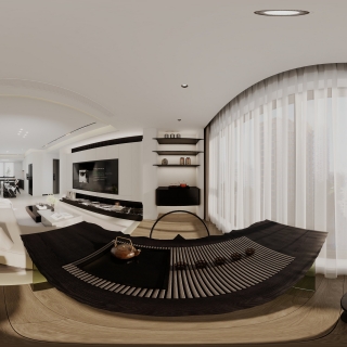 黑白灰休闲阳台