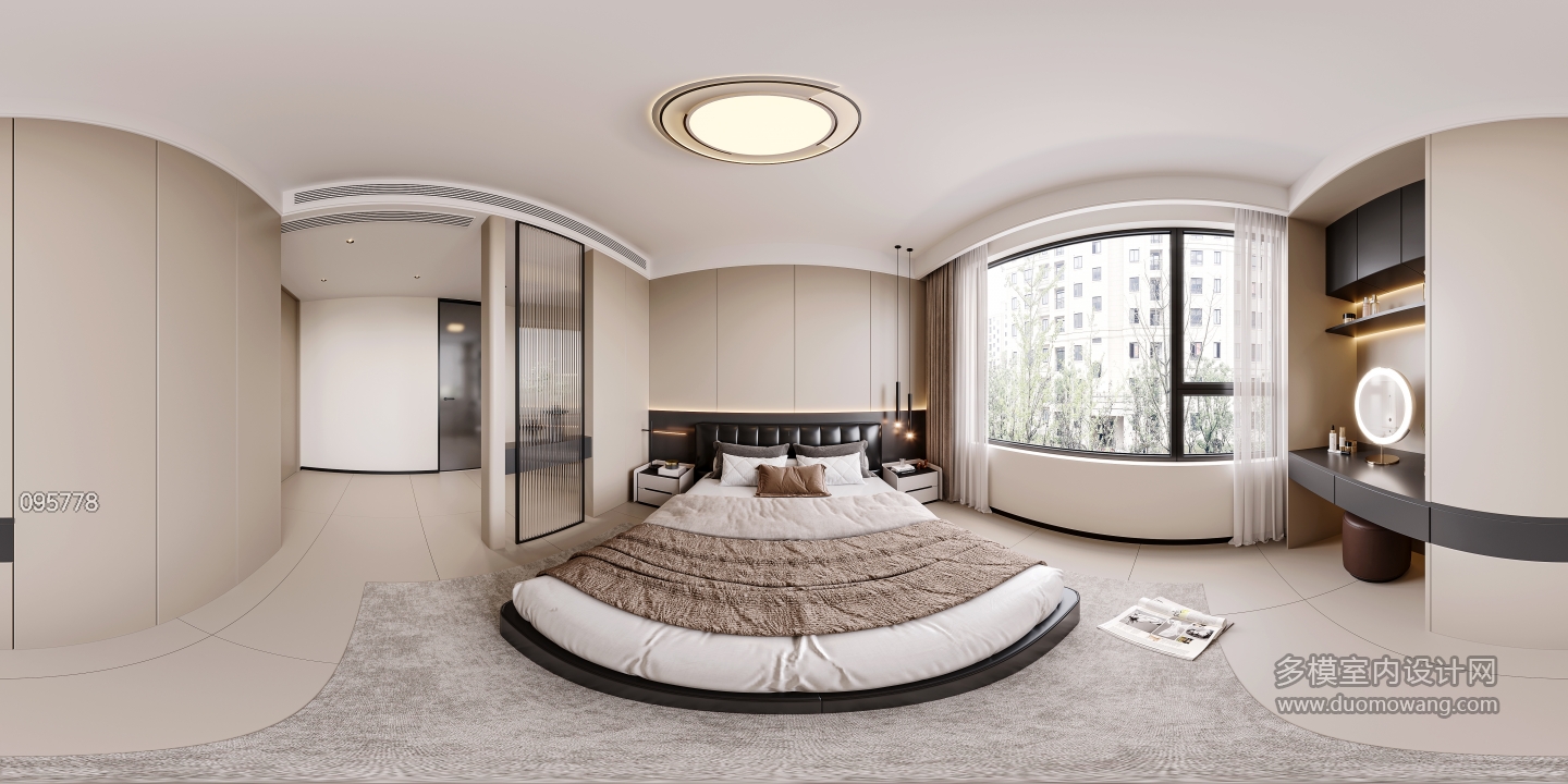 现代主卧360