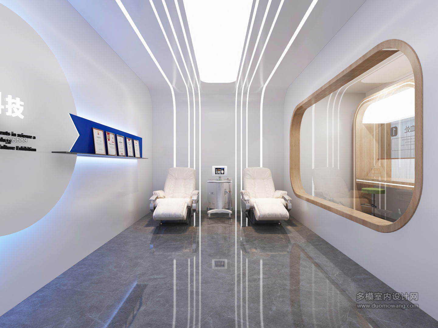 现代办公展厅回输室 (1)