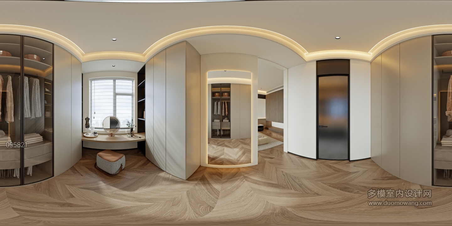 意式轻奢二层_二层女孩房衣帽间