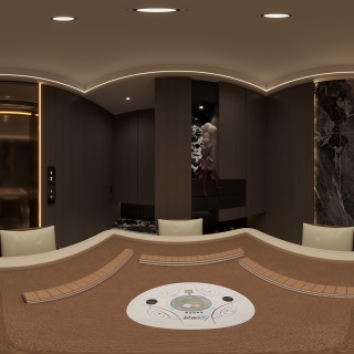 现代入户门厅全景