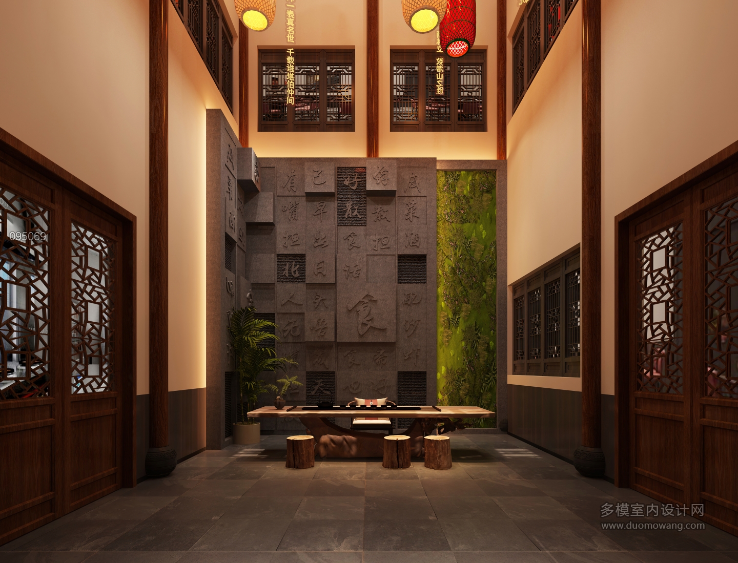 新中式火锅店1F接待厅静态 (1)