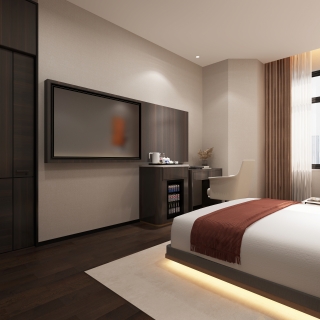 现代酒店套房主卧2