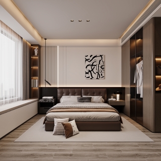 现代意式主卧特写