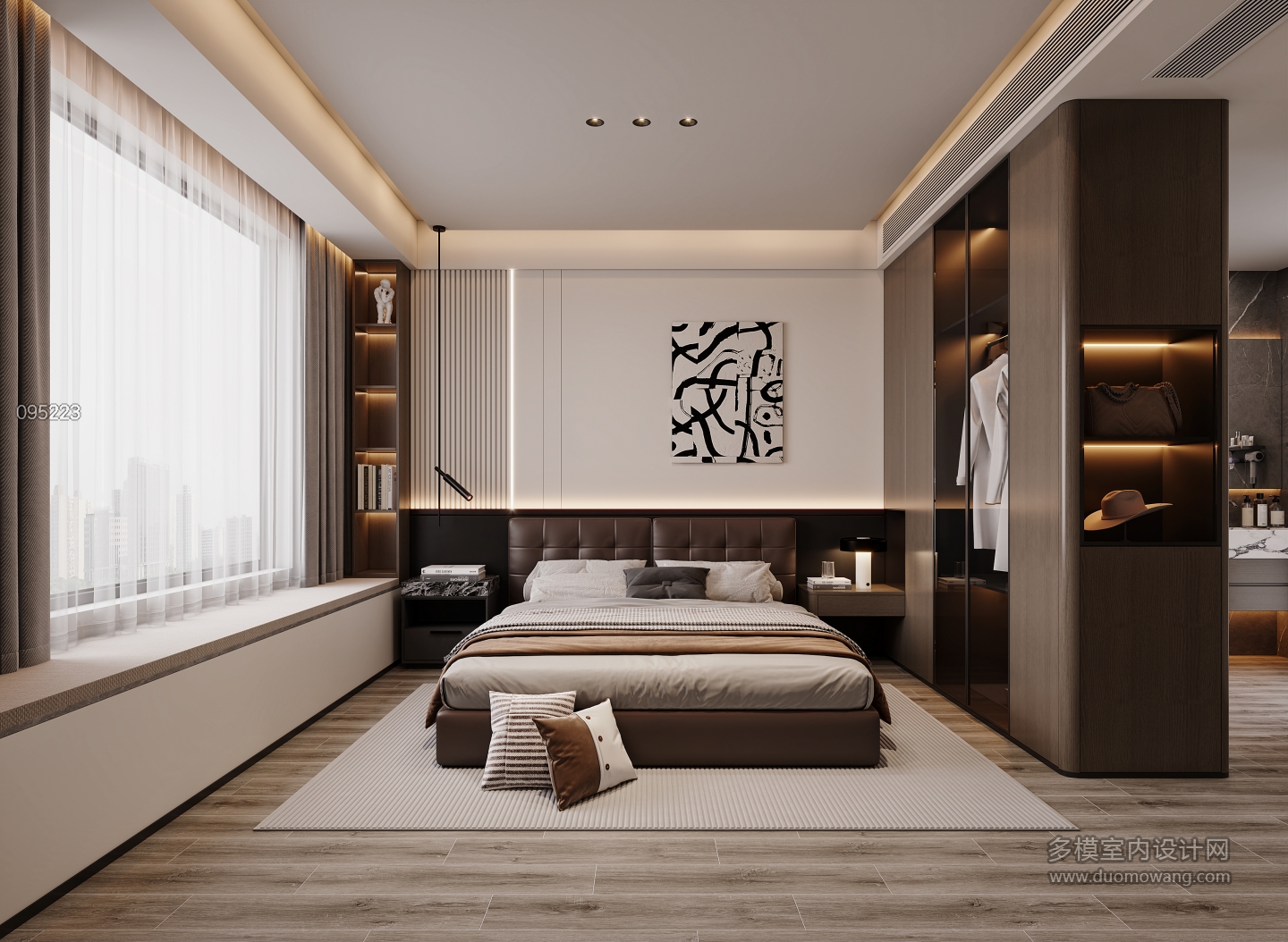 现代意式主卧特写