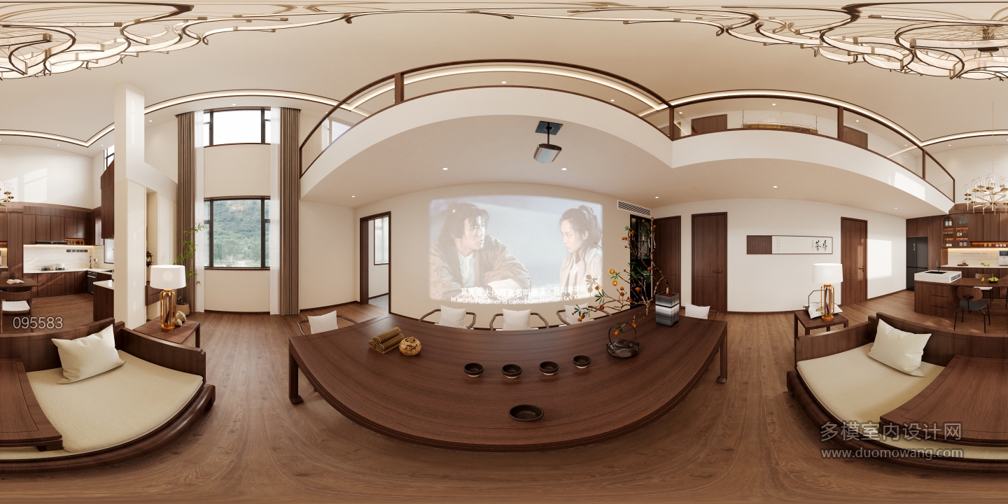 中古风客厅全景