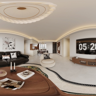 中古风客厅全景