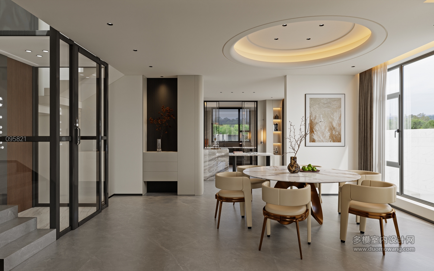 意式轻奢一层_一层餐厅001