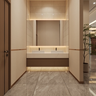 现代大厅卫生间区