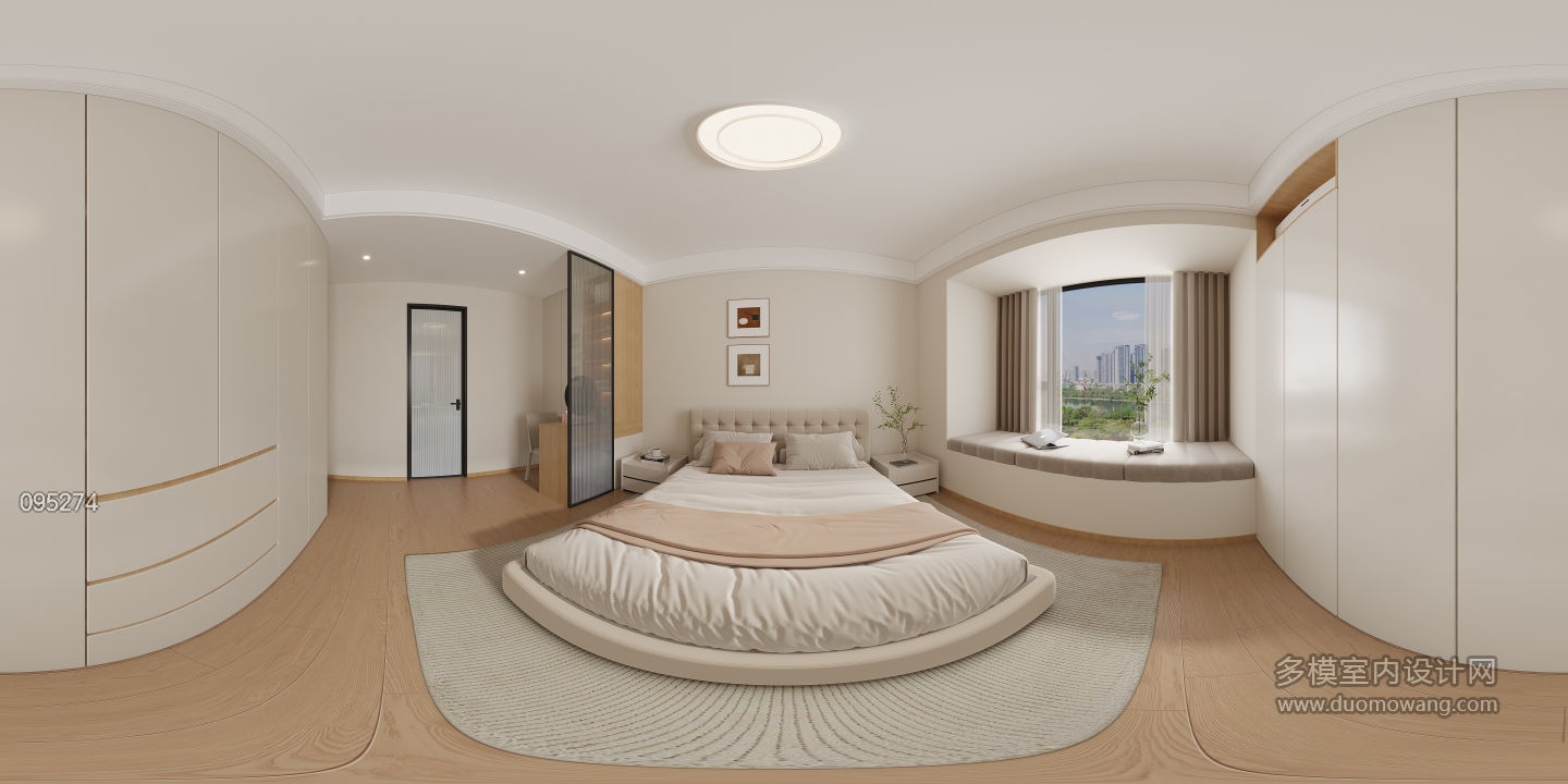现代主卧全景