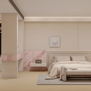 奶油风 主卧静特写