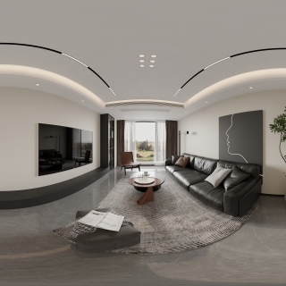 现代 客餐厅 全景