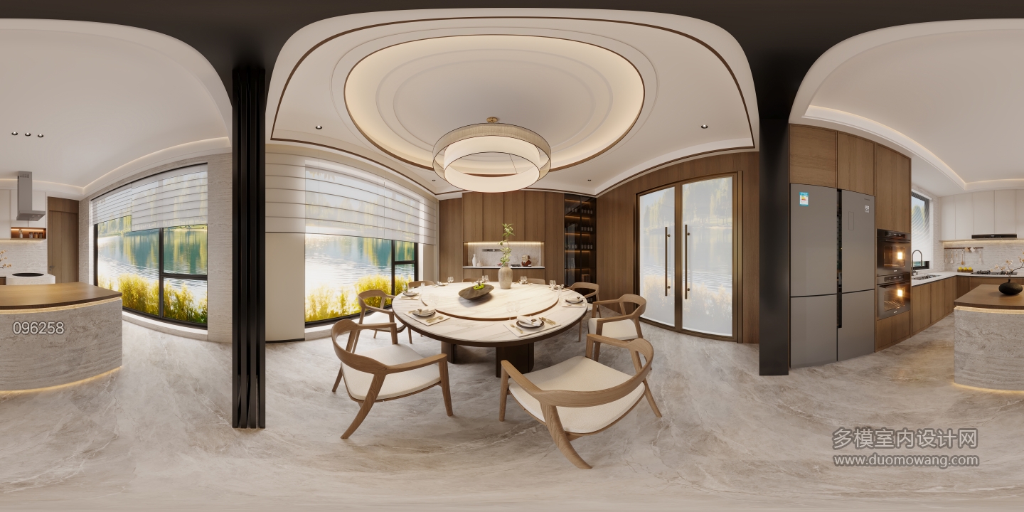 新中式餐厅全景