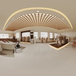 现代服装店全景