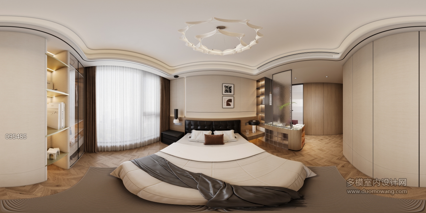 现代主卧全景