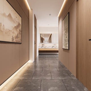 现代餐馆过道静态2