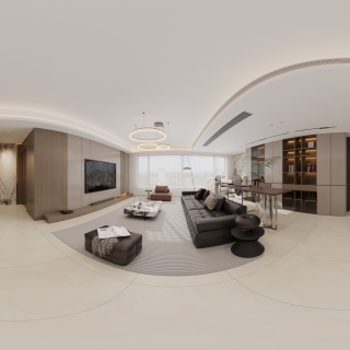 现代客餐厅全景