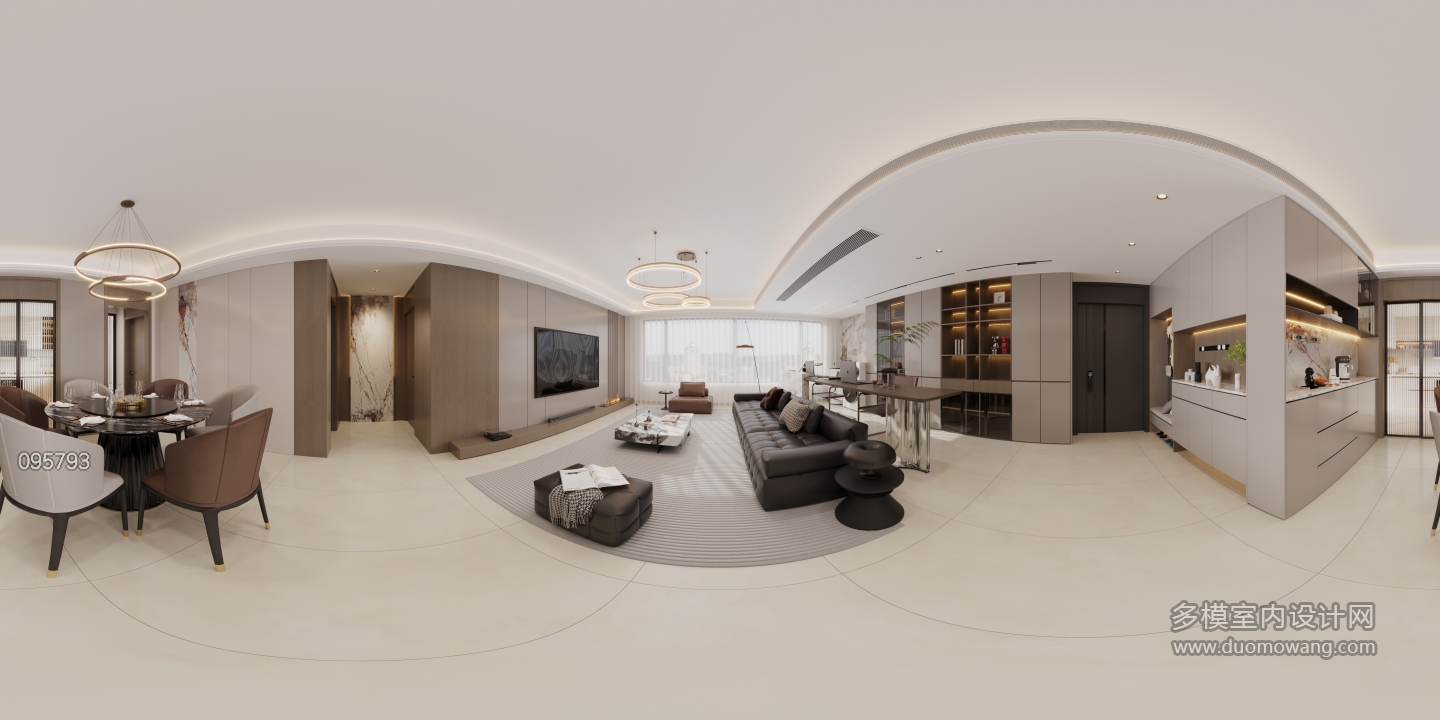 现代客餐厅全景