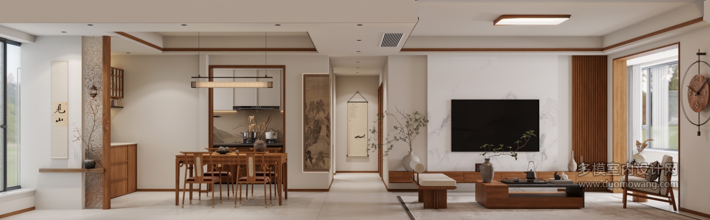 新中式一层电视面