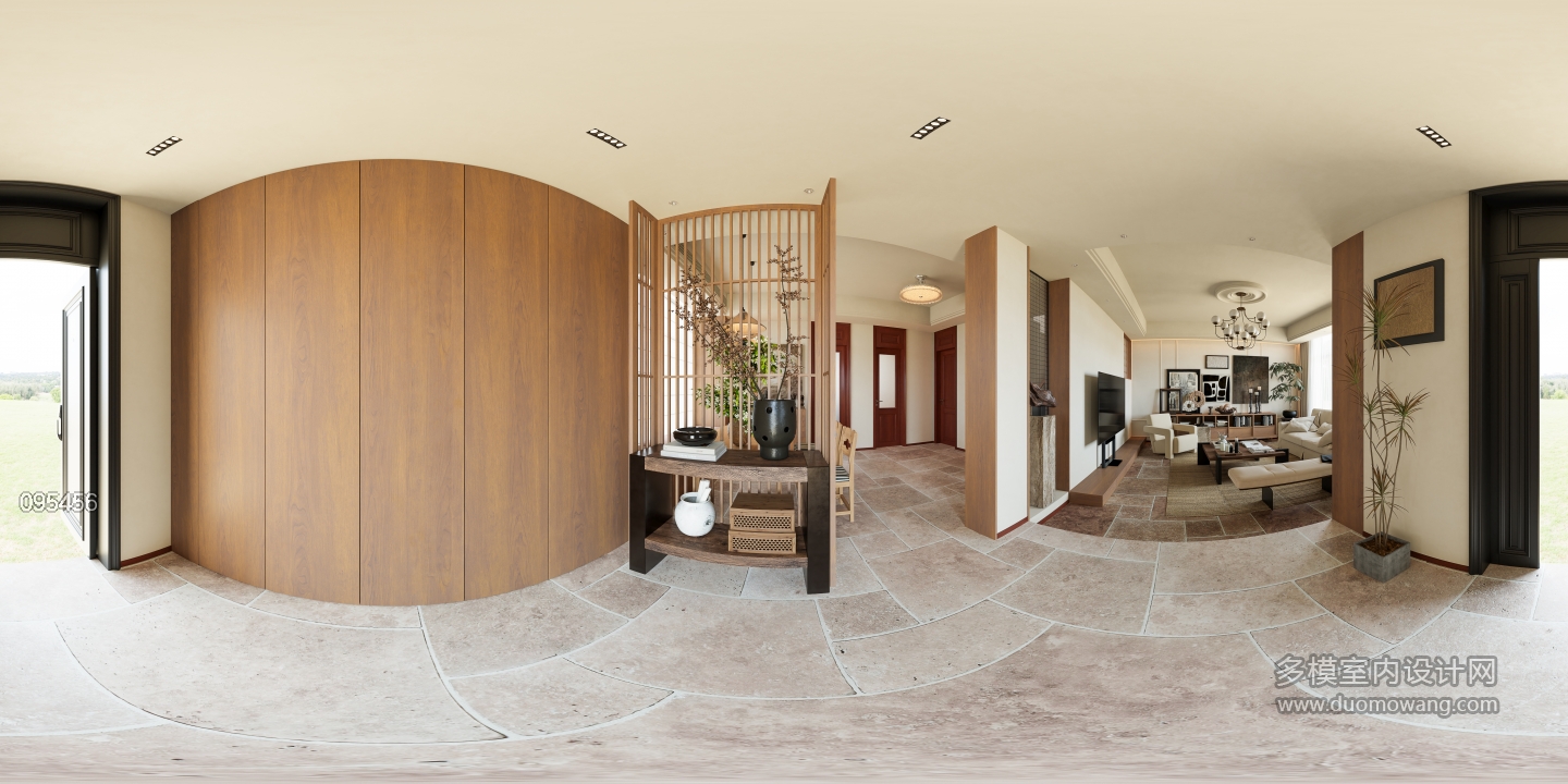 美式自然风门厅360