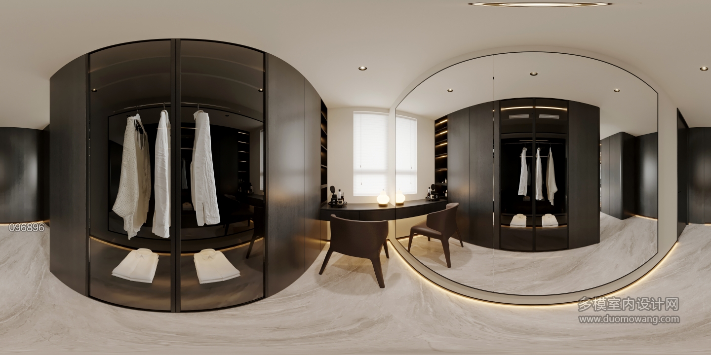 意式衣帽间全景