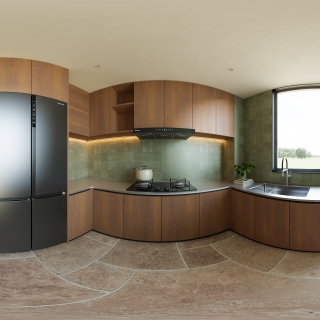 美式自然风厨房360