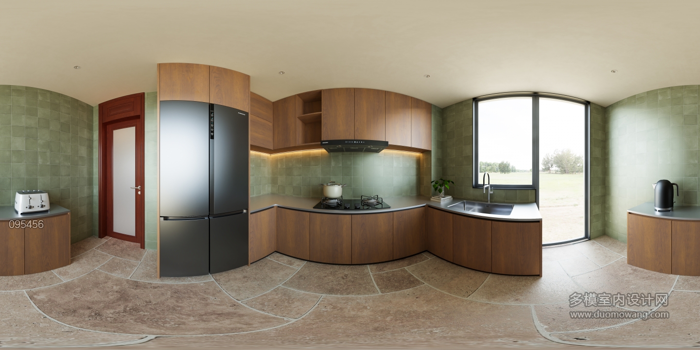 美式自然风厨房360