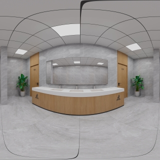 卫生间洗漱区全景