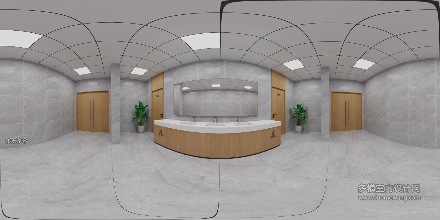 卫生间洗漱区全景