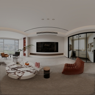 现代客餐厅全景