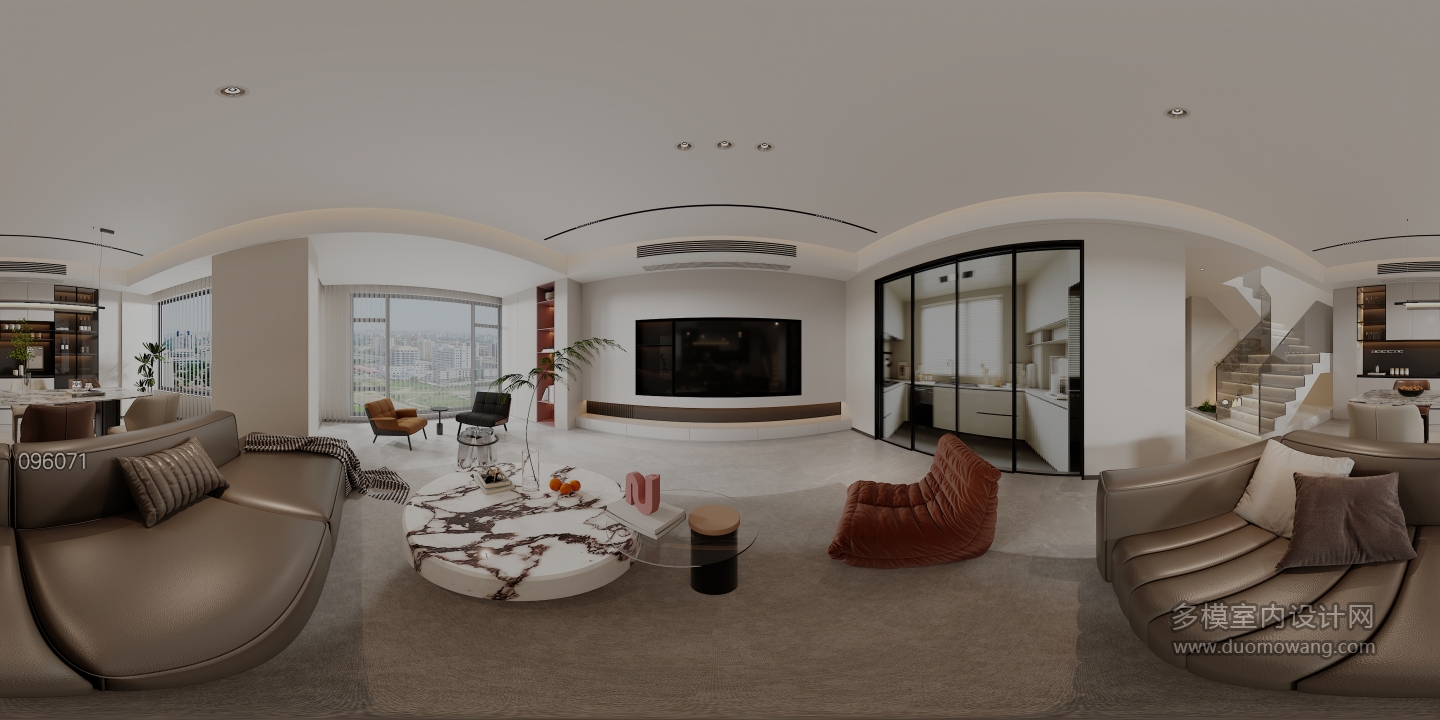 现代客餐厅全景